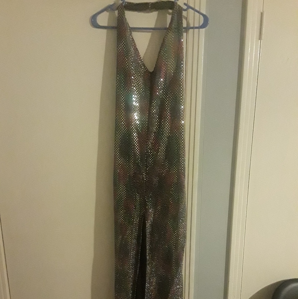 Long Sequined Evening Dress